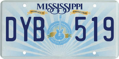 MS license plate DYB519