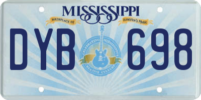 MS license plate DYB698