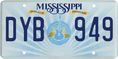 MS license plate DYB949