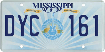 MS license plate DYC161