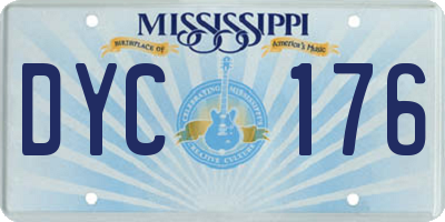 MS license plate DYC176