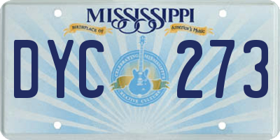 MS license plate DYC273