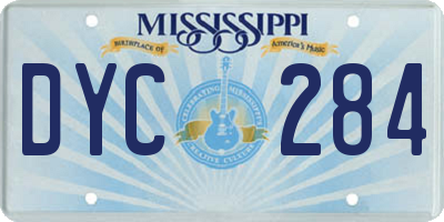 MS license plate DYC284