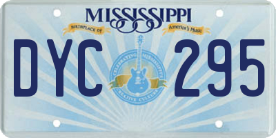 MS license plate DYC295