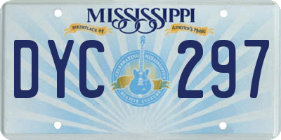 MS license plate DYC297