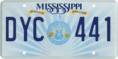 MS license plate DYC441