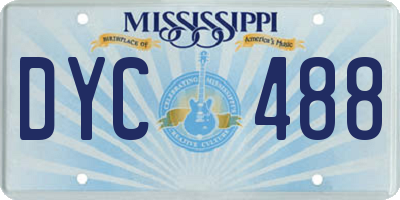 MS license plate DYC488