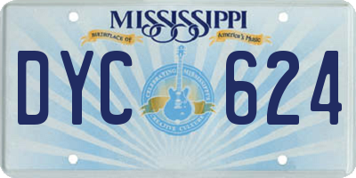MS license plate DYC624