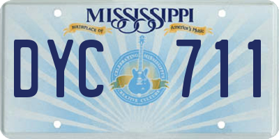 MS license plate DYC711
