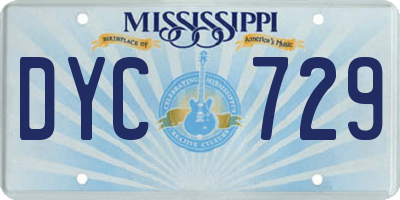MS license plate DYC729