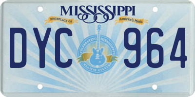 MS license plate DYC964