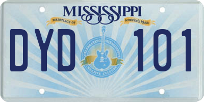 MS license plate DYD101