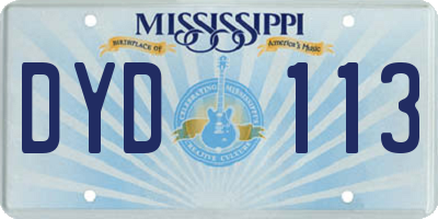 MS license plate DYD113