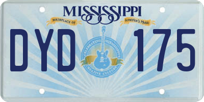MS license plate DYD175