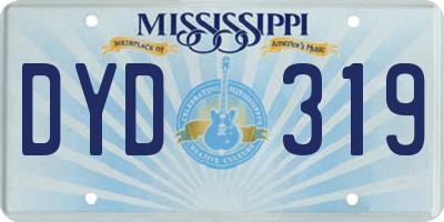 MS license plate DYD319