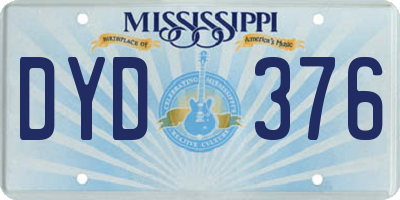 MS license plate DYD376