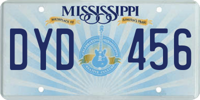 MS license plate DYD456
