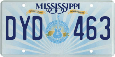 MS license plate DYD463