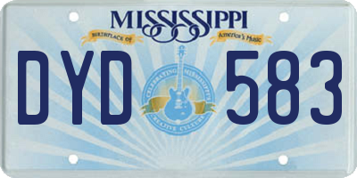 MS license plate DYD583