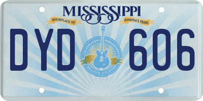 MS license plate DYD606