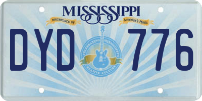 MS license plate DYD776
