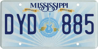 MS license plate DYD885