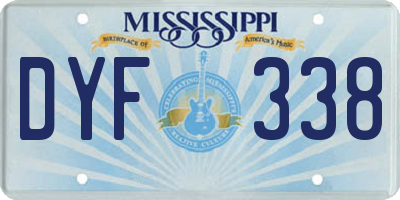 MS license plate DYF338