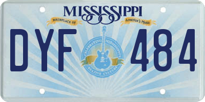 MS license plate DYF484