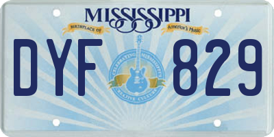 MS license plate DYF829