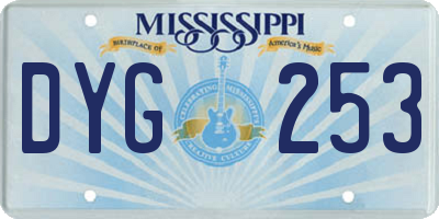 MS license plate DYG253