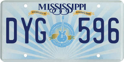 MS license plate DYG596