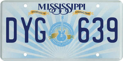 MS license plate DYG639