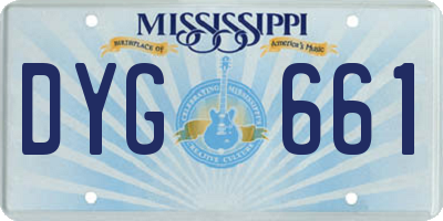 MS license plate DYG661