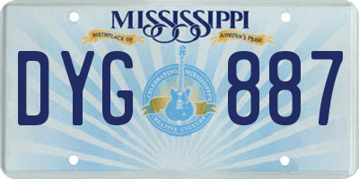 MS license plate DYG887