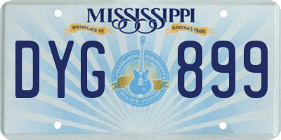 MS license plate DYG899