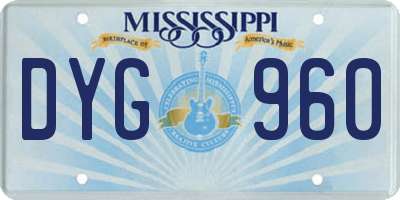 MS license plate DYG960
