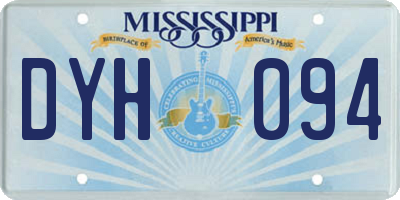 MS license plate DYH094