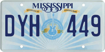 MS license plate DYH449