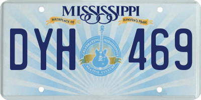 MS license plate DYH469