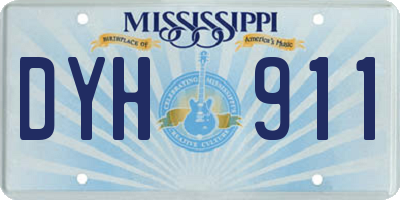 MS license plate DYH911