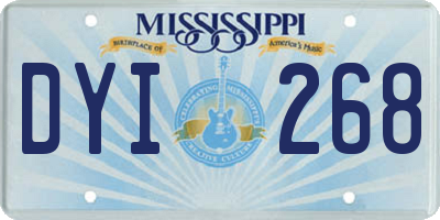 MS license plate DYI268
