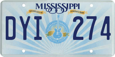 MS license plate DYI274