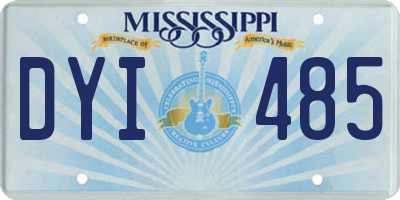 MS license plate DYI485