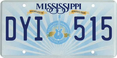 MS license plate DYI515