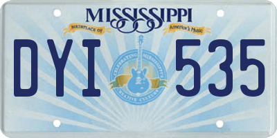 MS license plate DYI535