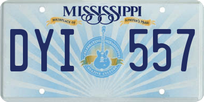 MS license plate DYI557