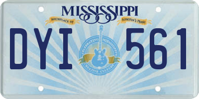MS license plate DYI561