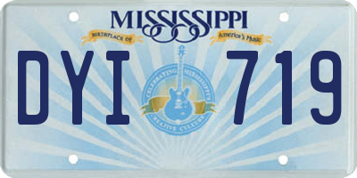 MS license plate DYI719