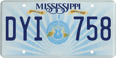 MS license plate DYI758