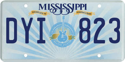 MS license plate DYI823
